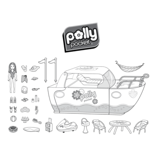 Polly Pocket Character & Accessories Logo PNG Vector