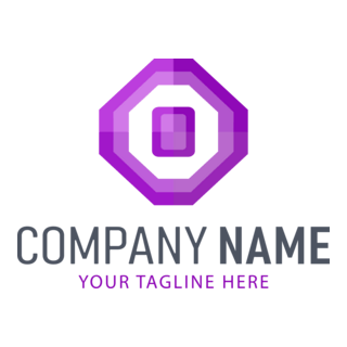 Purple Shape Company Logo PNG Vector
