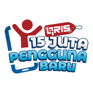 QRIS 15 JUTA PENGGUNA Logo PNG Vector