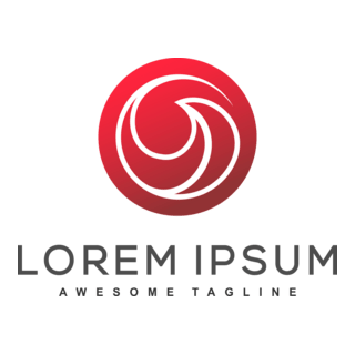 Red Abstract Circle Shape Company Logo PNG Vector