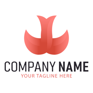 Red Abstract Company Logo PNG Vector