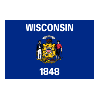 Wisconsin State Flag and Seal Logo PNG Vector