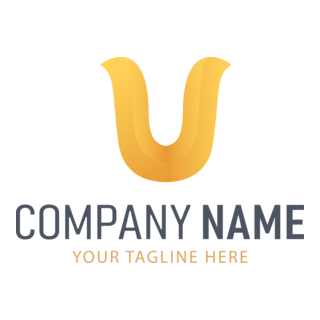 Yellow Letter U Company Logo PNG Vector