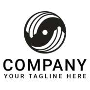 Abstract Black Company Logo PNG Vector