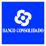 Banco Consolidado iso y fondo azul Logo PNG Vector