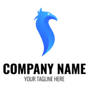 Blue Eagle Head Company Logo PNG Vector