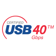 Certified USB4 40Gbps Logo PNG Vector