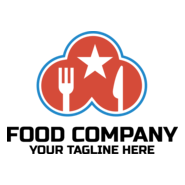 Cloud Food Restaurant Company Logo PNG Vector