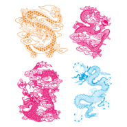 con rong - dragon Logo PNG Vector