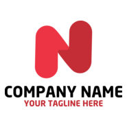 Red Letter N Company Logo PNG Vector