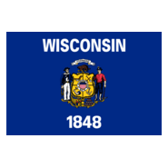 Wisconsin State Flag and Seal Logo PNG Vector