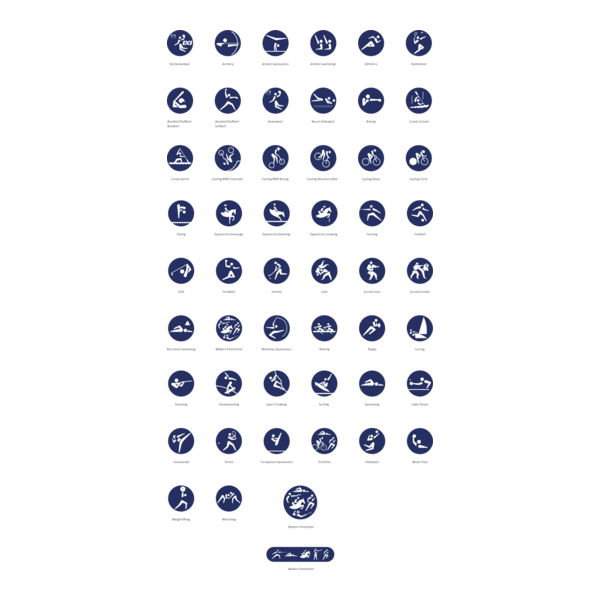 2020 Tokyo Summer Olympics Pictograms - blue Logo PNG Vector