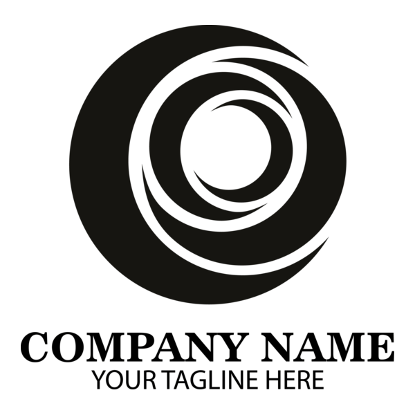 Abstract Black Company Logo PNG Vector