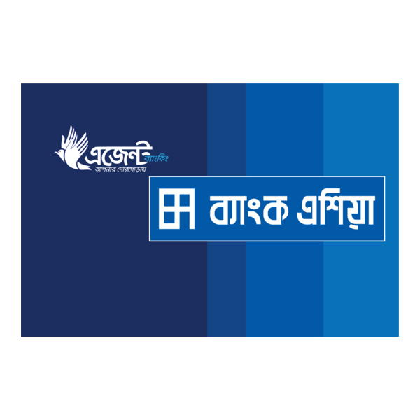 Bank Asia Agent banking Signboard Logo PNG Vector