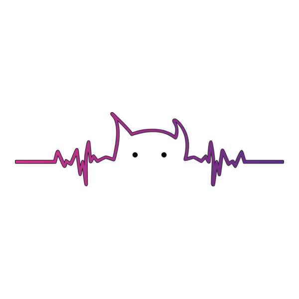 cat / heartbeat Logo PNG Vector