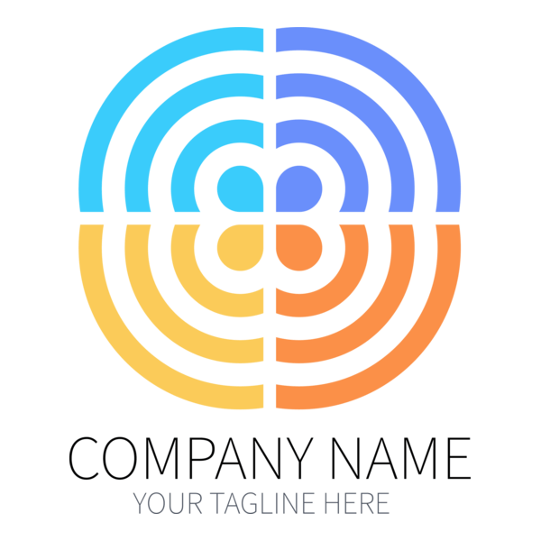 Colorful Abstract Shape Company Logo PNG Vector