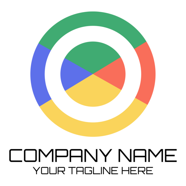 Colorful Letter O Company Logo PNG Vector