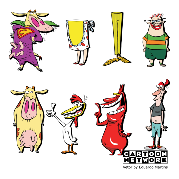 Cow & Chicken Logo PNG Vector