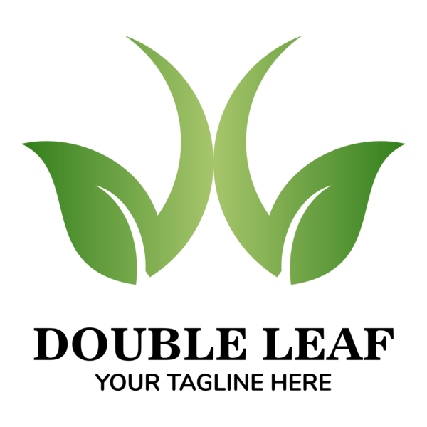 Double Leaf Company Logo PNG Vector