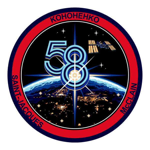 ISS Expedition 58 Logo PNG Vector