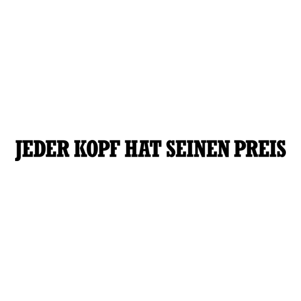 Jeder Kopf hat seinen Preis Logo PNG Vector