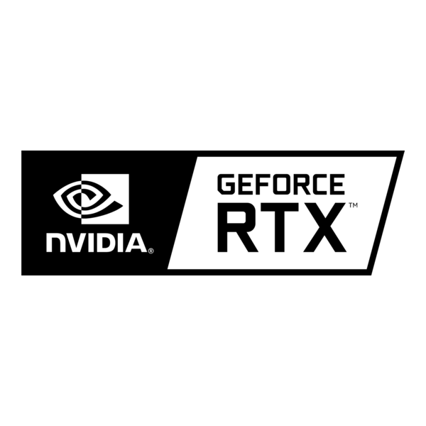 Nvidia Geforce RTX Black Logo PNG Vector