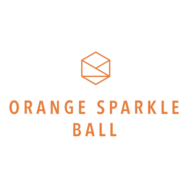 Orange Sparkle Ball Logo PNG Vector