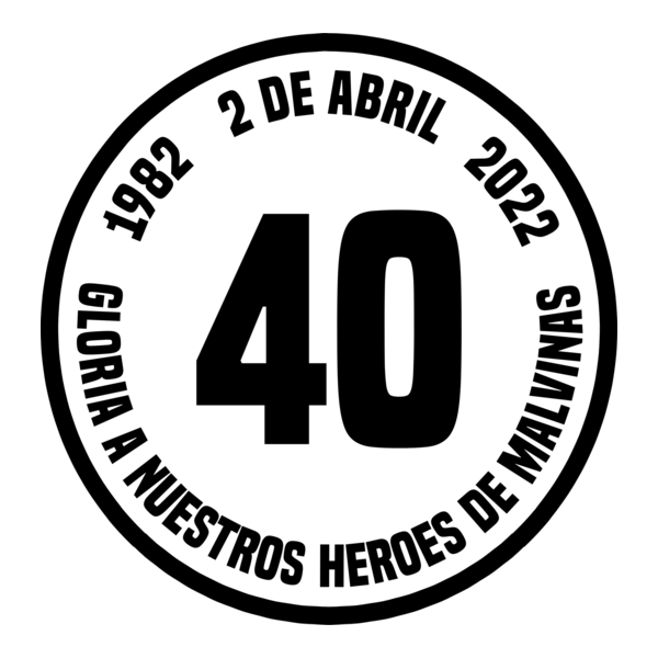 Parche Malvinas 40 Años Logo PNG Vector
