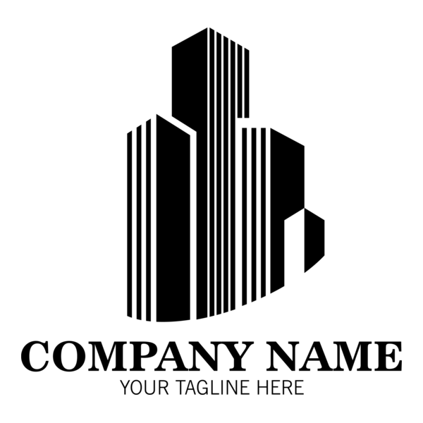 Real Estate Building Company Logo PNG Vector