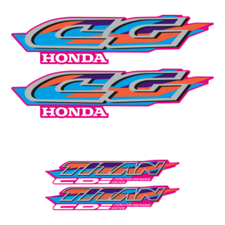 Adesivo Kit Honda Cg Titan 125 1996 Logo PNG Vector