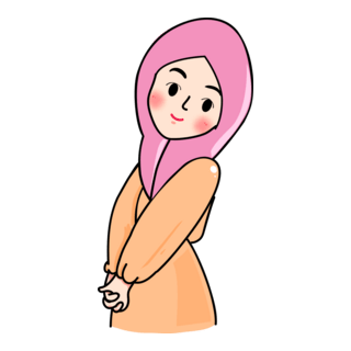 Beautiful Islamic Girl Logo PNG Vector