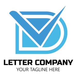 Blue Letter D Company Logo PNG Vector