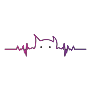 cat / heartbeat Logo PNG Vector