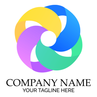 Colorful Company Shape Logo PNG Vector