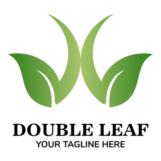 Double Leaf Company Logo PNG Vector