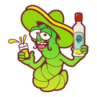 Drunk Worm Logo PNG Vector