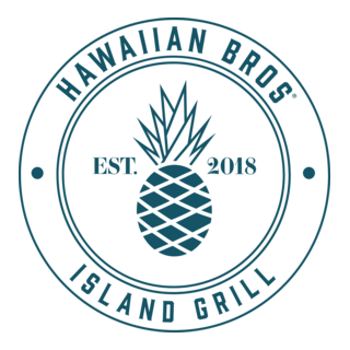 Hawaiian Bros Island Grill Badge Logo PNG Vector