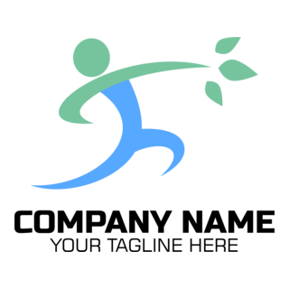 Human with Leaves Logo PNG Vector