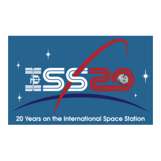 ISS-20 Years of Life on the Space Station Logo PNG Vector