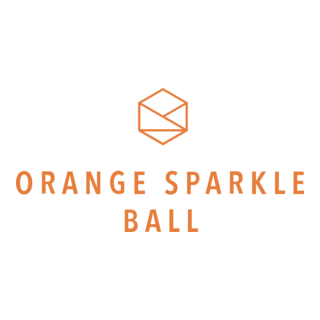 Orange Sparkle Ball Logo PNG Vector