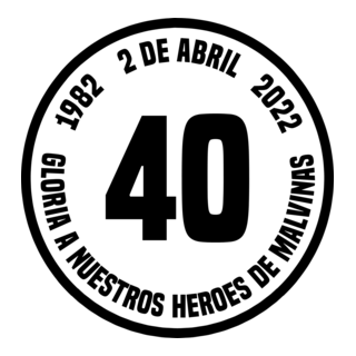 Parche Malvinas 40 Años Logo PNG Vector