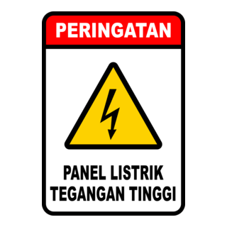 PERINGATAN TEGANGAN TINGGI Logo PNG Vector