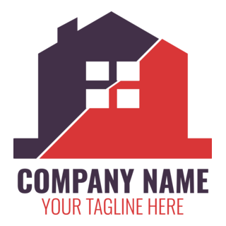 Real Estate House Company Logo PNG Vector