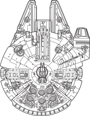 Star Wars: Millennium Falcon Logo PNG Vector