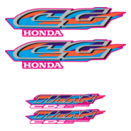 Adesivo Kit Honda Cg Titan 125 1996 Logo PNG Vector