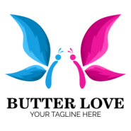 Butterfly Love Company Logo PNG Vector