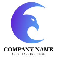 Eagle With a Moon Company Logo PNG Vector