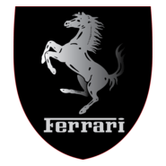 Ferrari Black-White Logo PNG Vector