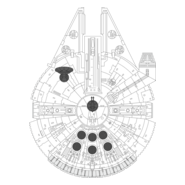 Star Wars: Millennium Falcon Logo PNG Vector