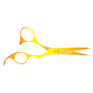 TESOURA DOURADA Logo PNG Vector